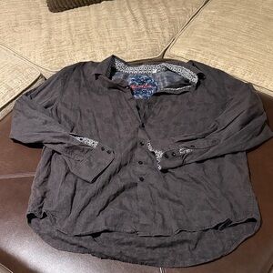 Men's Grey Robert Graham Button-Up shirt